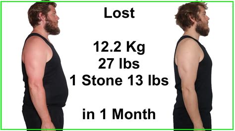 1 month weight loss results.